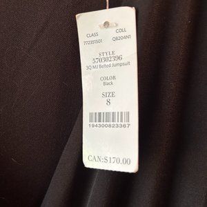 White House Black Market Size 8 Black Dressy Jumpsuit.